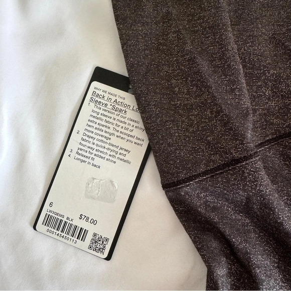 🆕🖤 Lululemon Special Edition Back in Action Long Sleeve Shirt Spark - Black - Picture 8 of 11